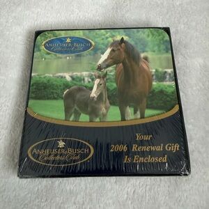 2006 Anheuser-Busch Collector's Club Clydesdale Horse Coaster Set of Four, NWT